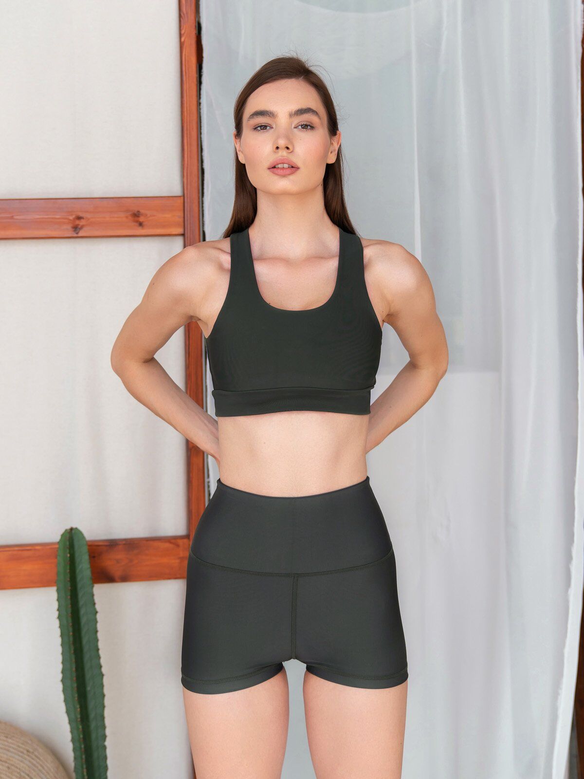 5002 Mini Short Khaki Color