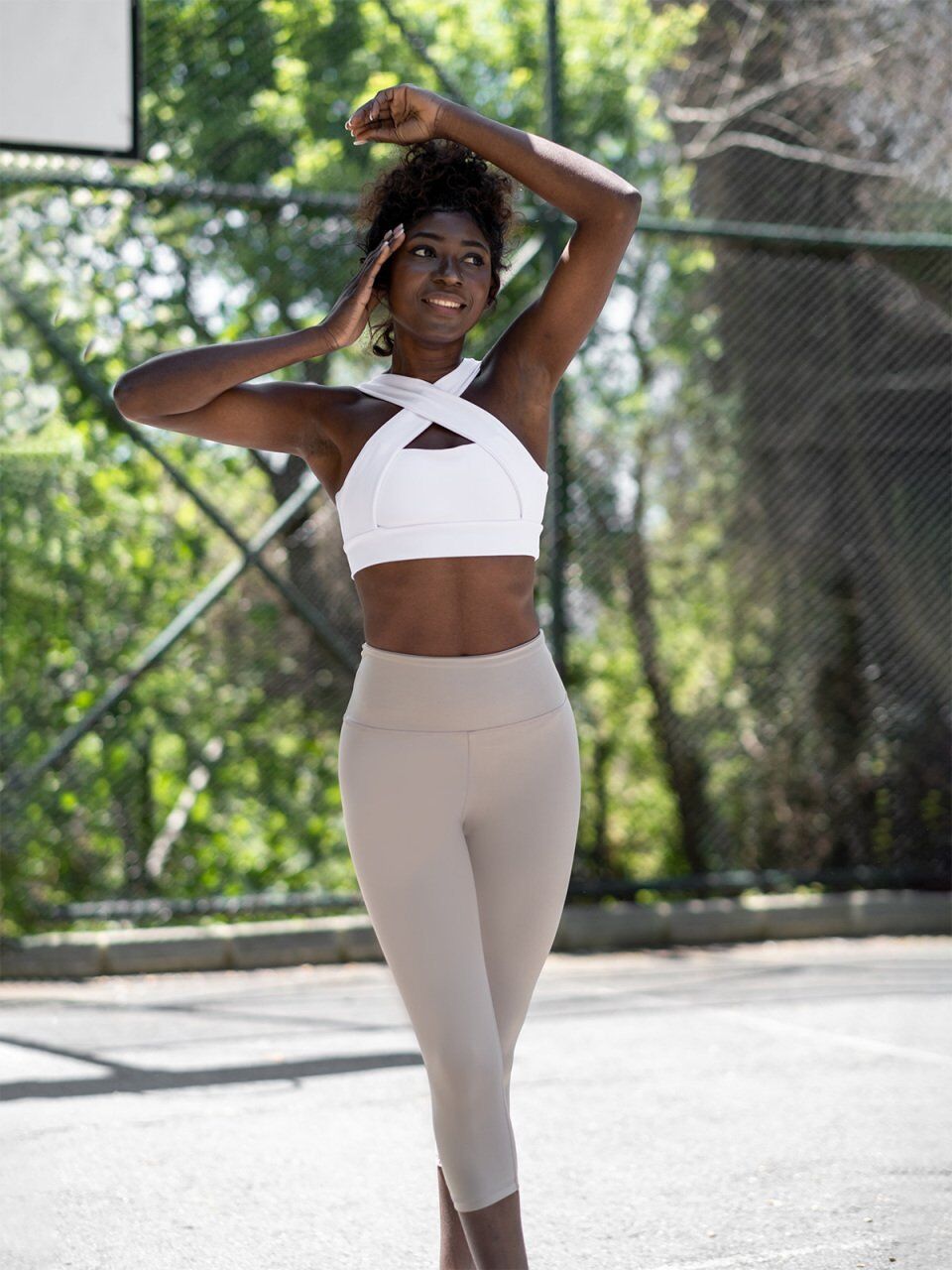 4723 Capri Leggings Water Beige