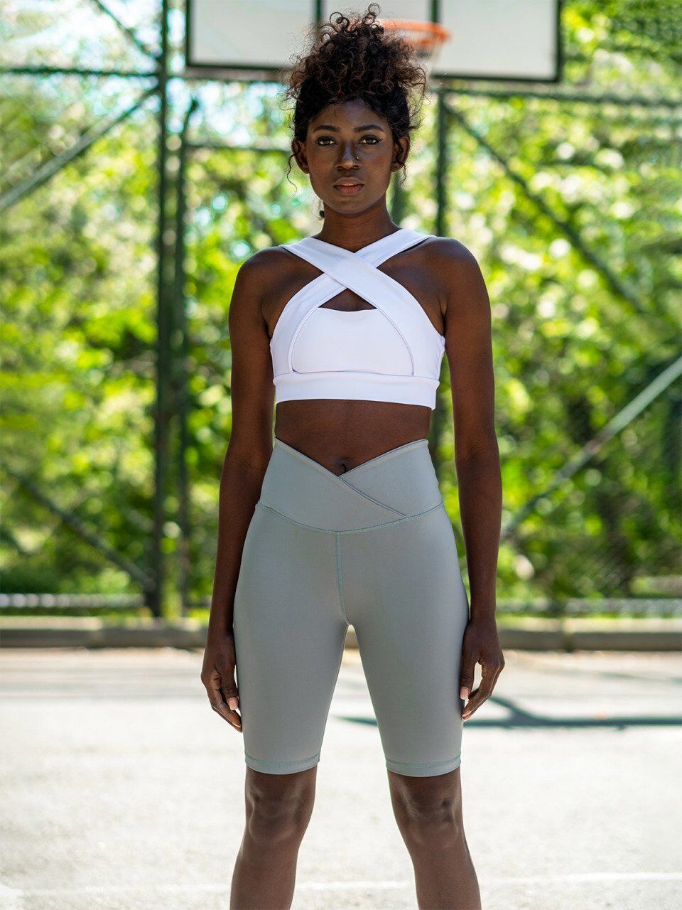 6030 We Waist Biker Leggings Water Green