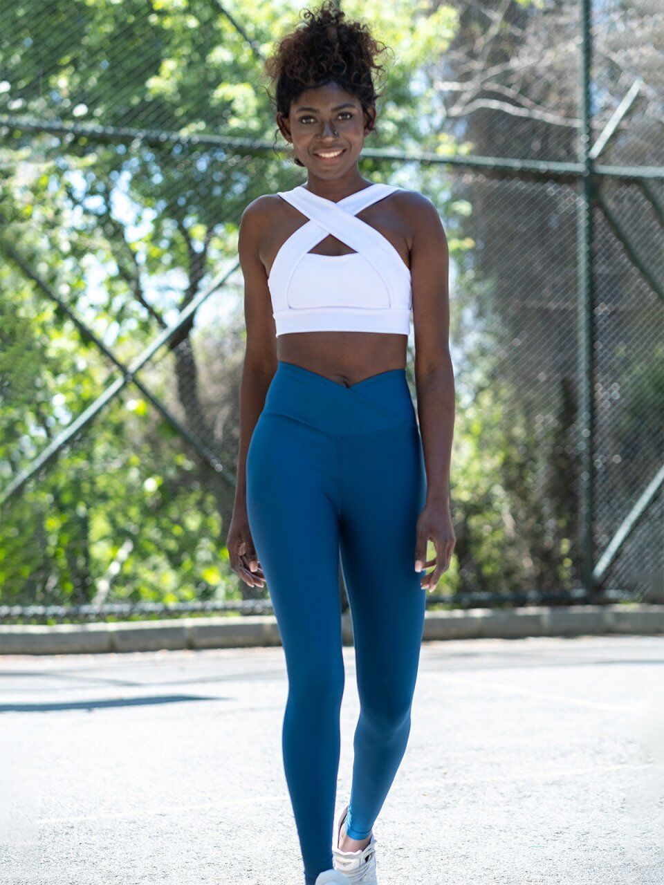 1096 We Waist Leggings Petrulium Blue