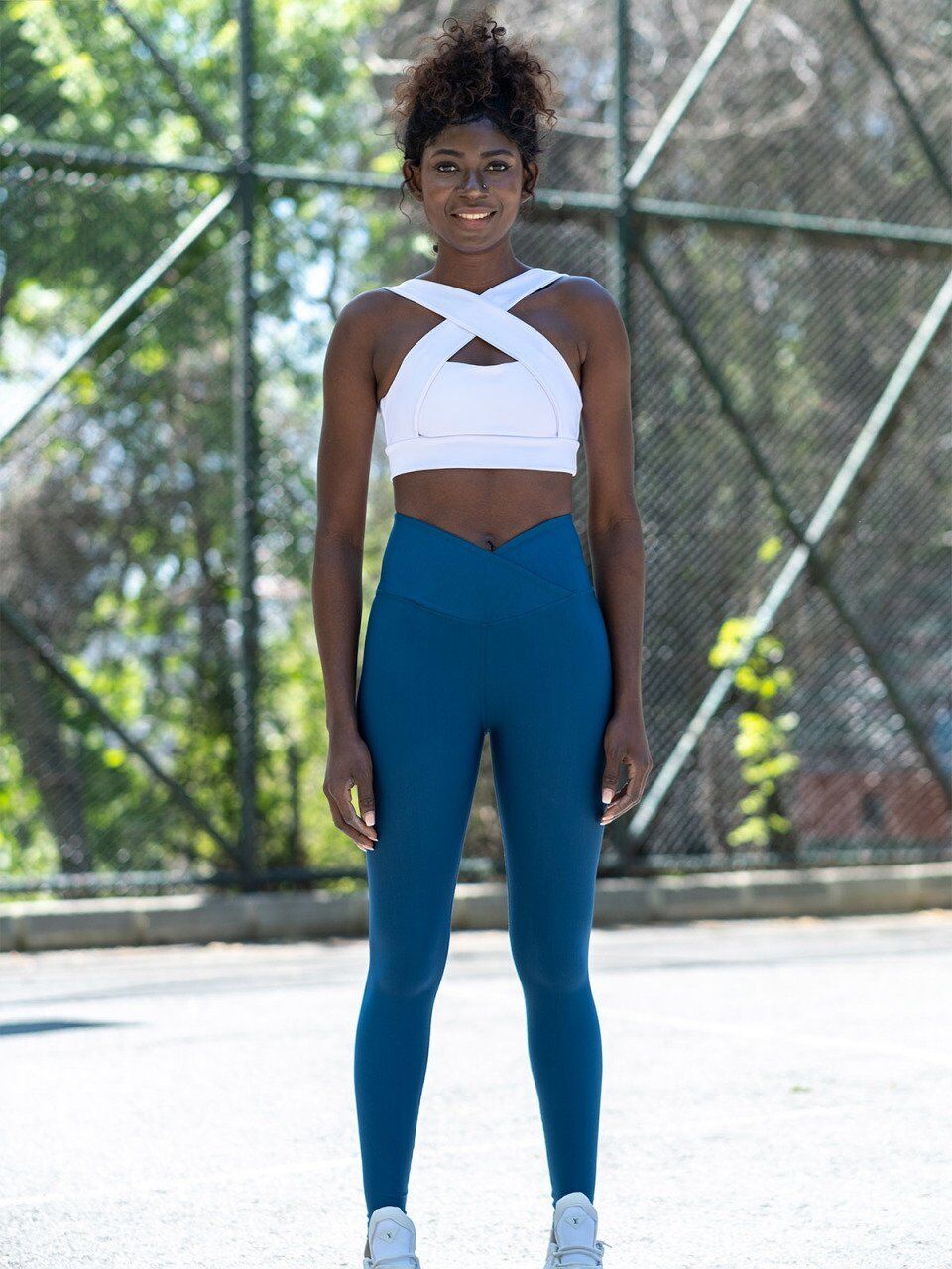 1096 We Waist Leggings Petrulium Blue