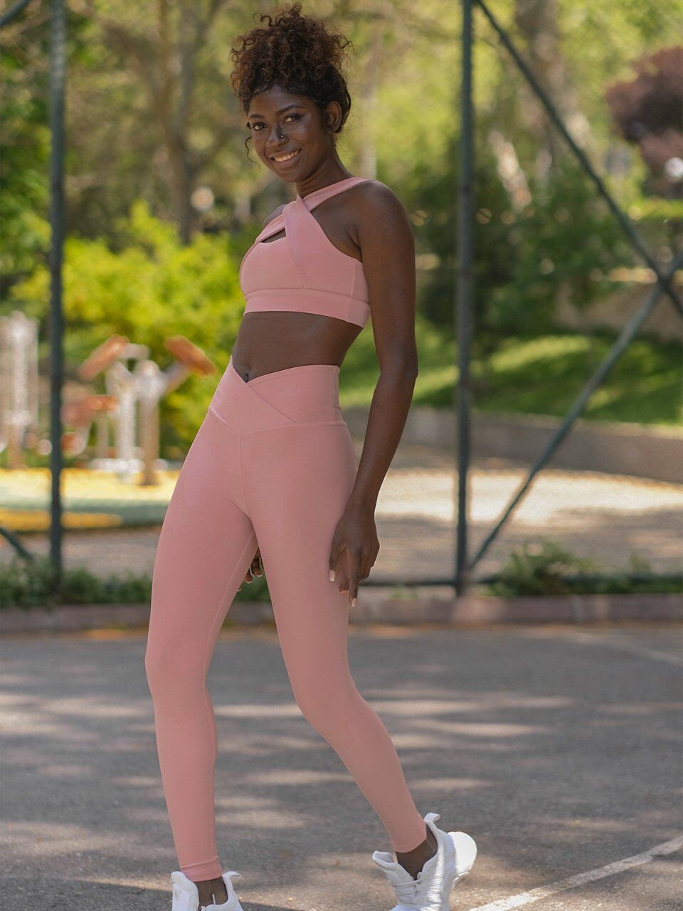 1099 We Waist Leggings Rose Color