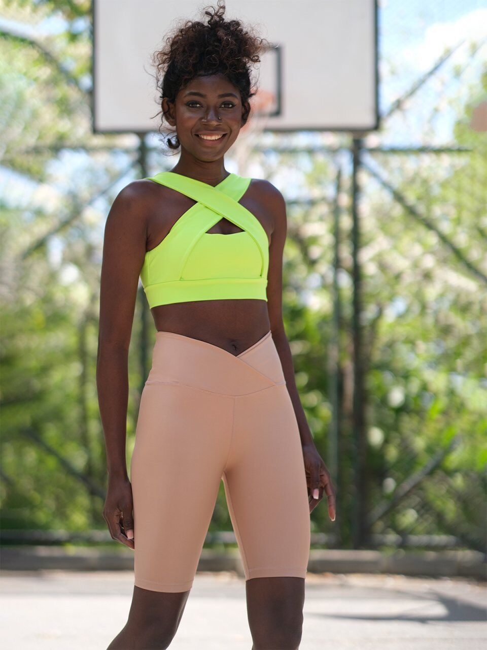 6025 We Waist Biker Leggings Nude Color