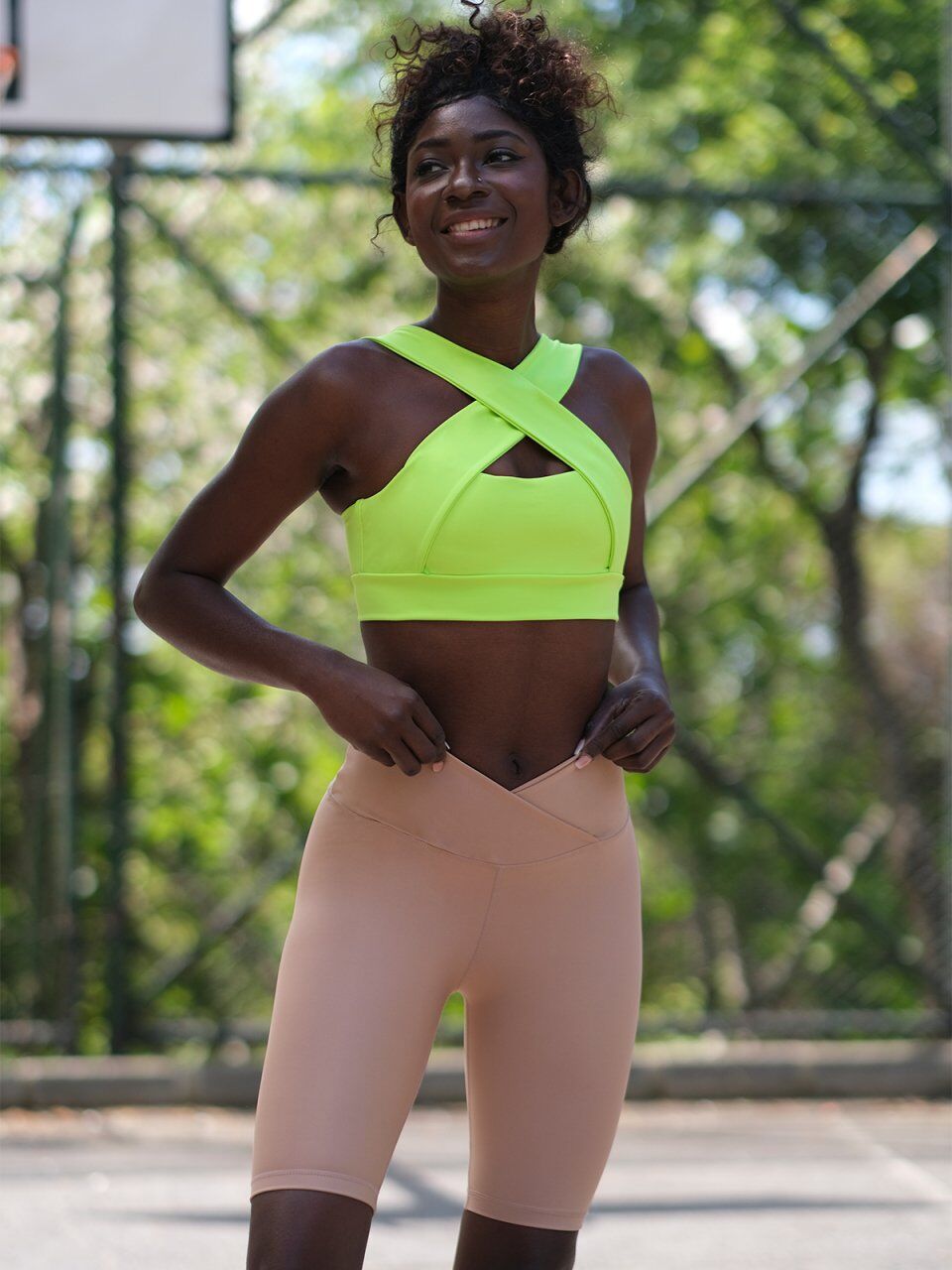 6025 We Waist Biker Leggings Nude Color