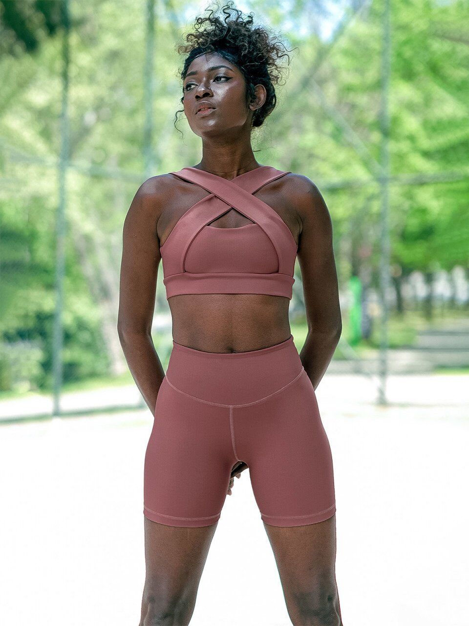 7018 Midi Leggings Dark Rose