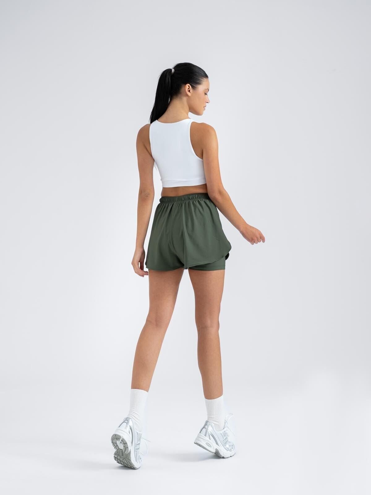 5048 Dual Layer Shorts Khaki Color