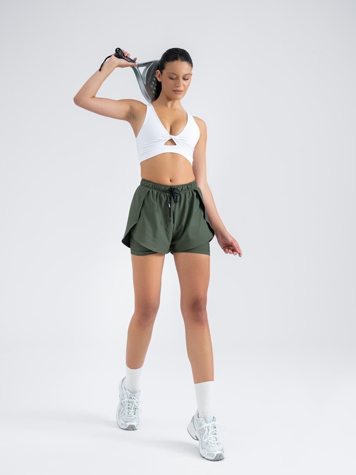 5048 Dual Layer Shorts Khaki Color