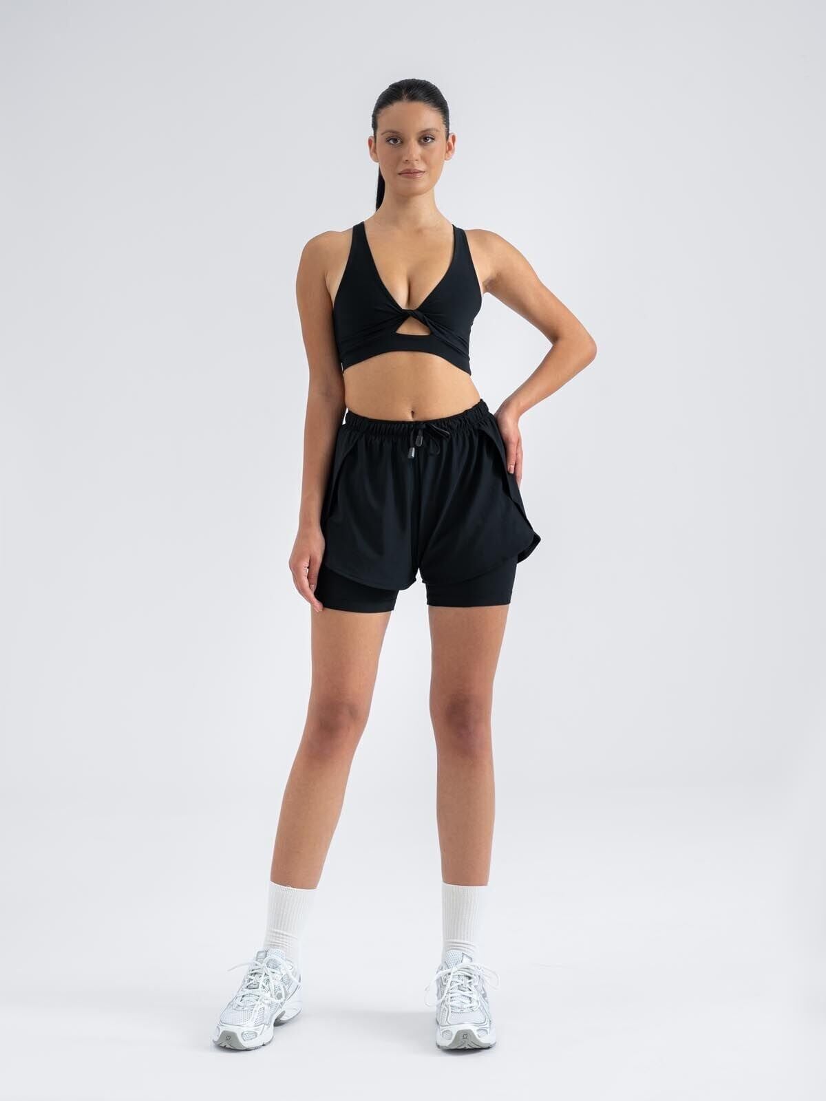 5040 Dual Layer Shorts Black Color