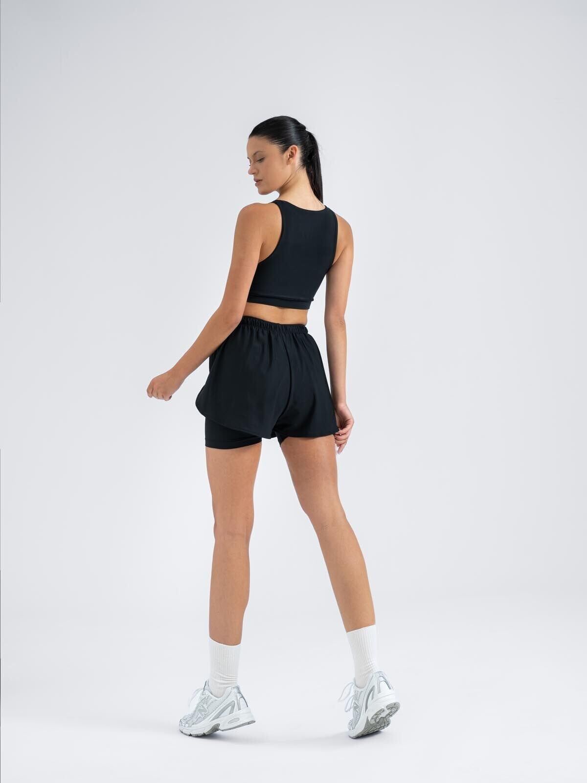 5040 Dual Layer Shorts Black Color