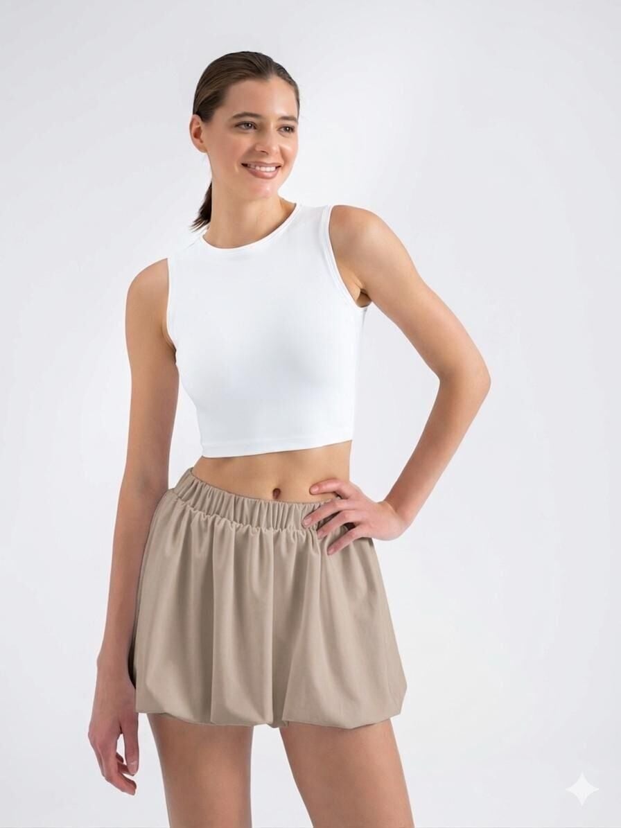 5105 Bubble Tennis Skirt Water Beige