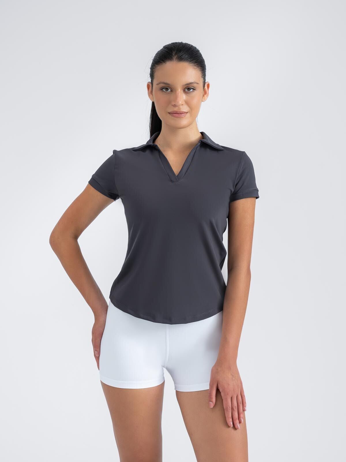 3805 V-Kneck Antrasit Color