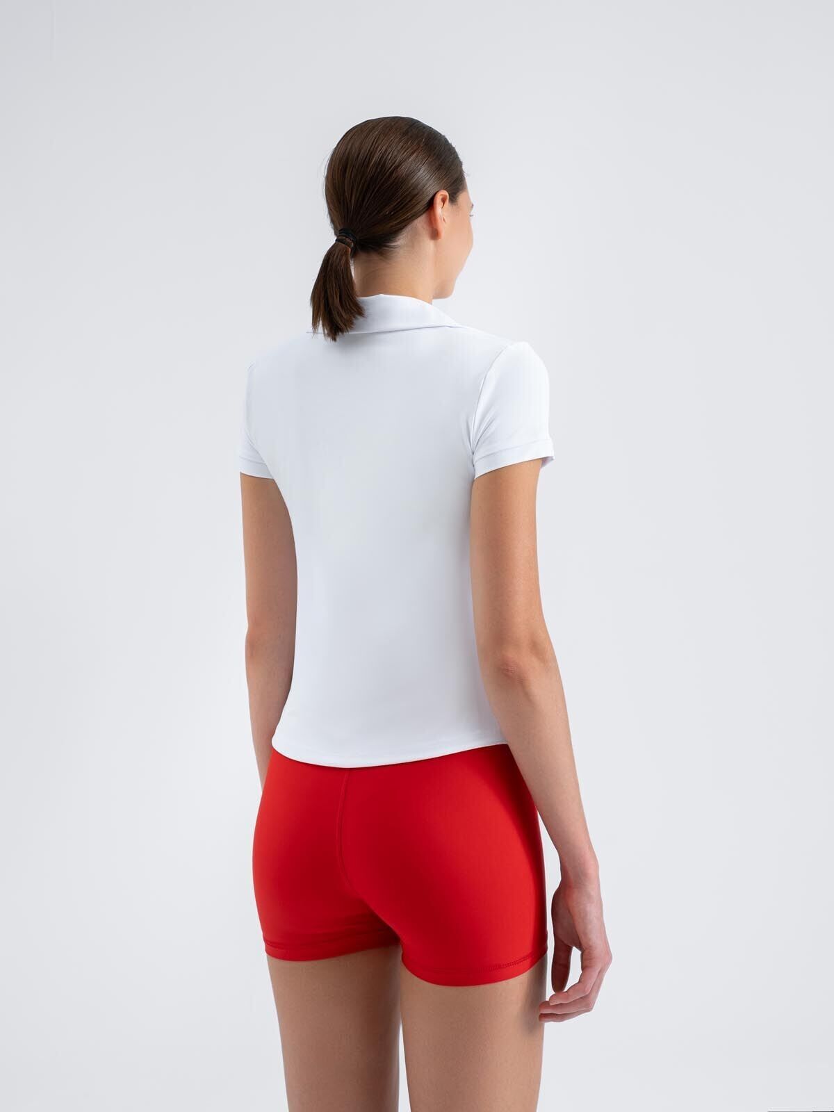 3802 V-Kneck Tshirt White Color