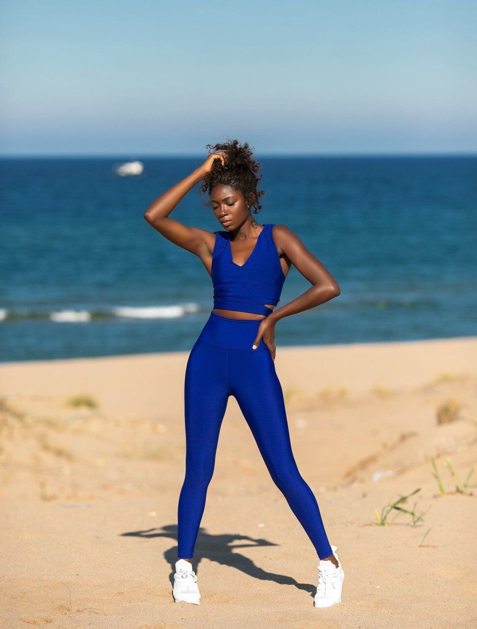 300 Decolette Leggings Blue Color