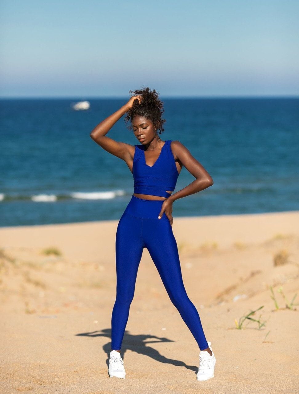 300 Decolette Leggings Blue Color