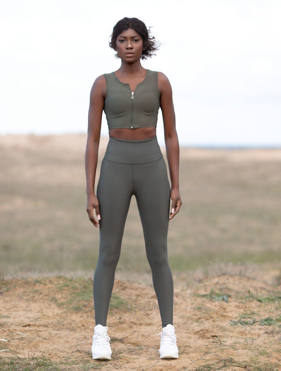 702 Decolette Leggings Khaki Color