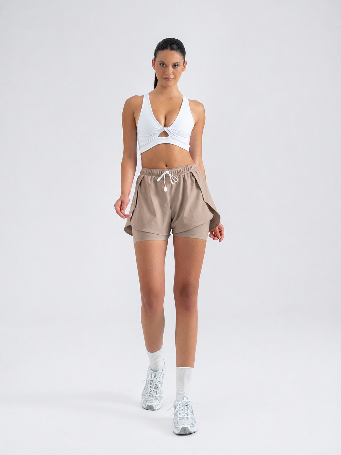5050 Dual Layer Shorts Water Beige Color