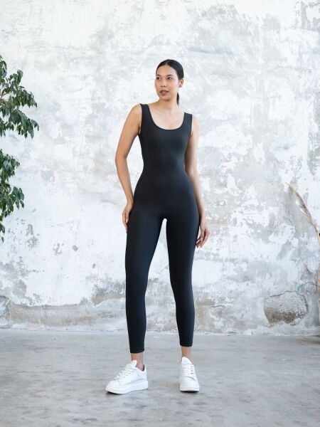 1400 Scrunch Butt Jumpsuit Black Color