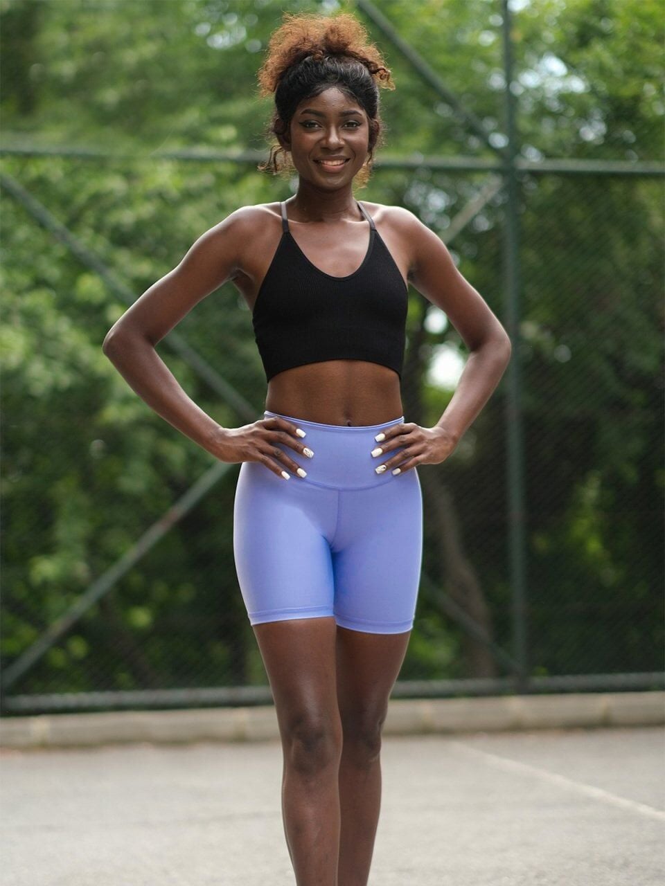 7022 Midi Leggings Neon Blue
