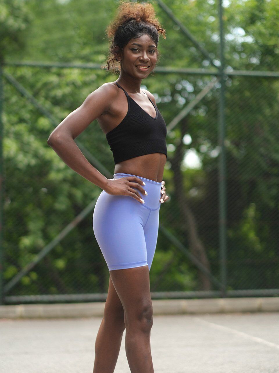 7022 Midi Leggings Neon Blue