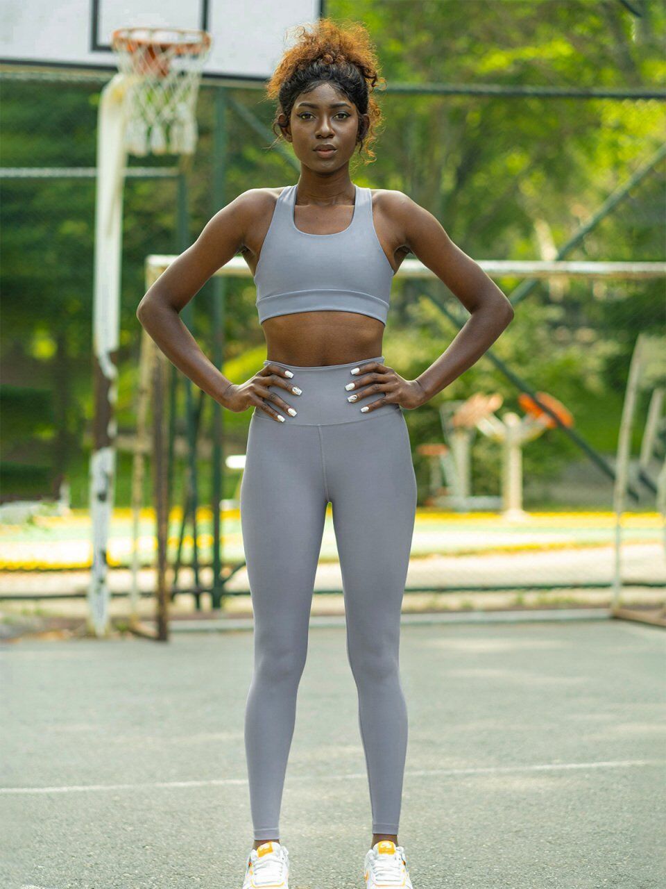 220 Single Crossed Spor Bra Water Blue