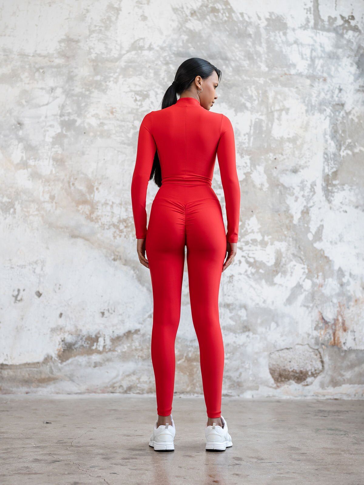 759 Scrunch Butt Leggings Red Color