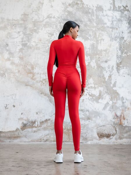 759 Scrunch Butt Leggings Red Color