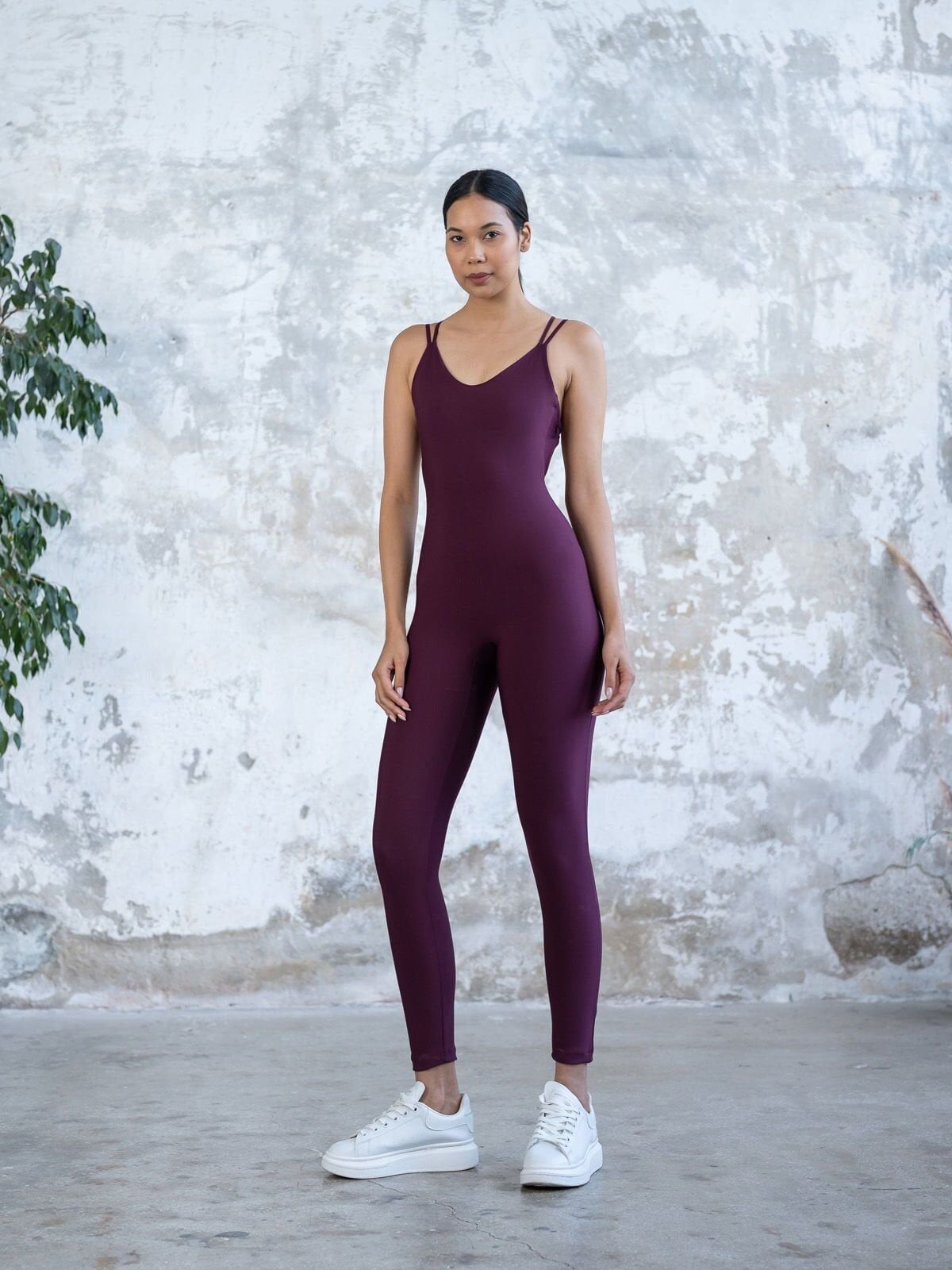 1211 Oslo Jumpsuit Damson Color