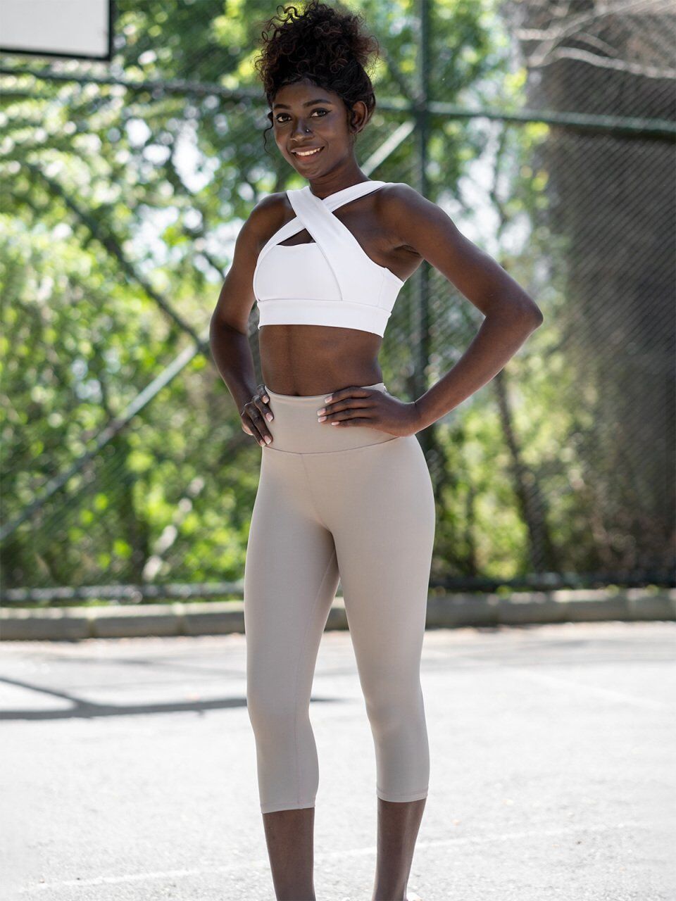 4723 Capri Leggings Water Beige