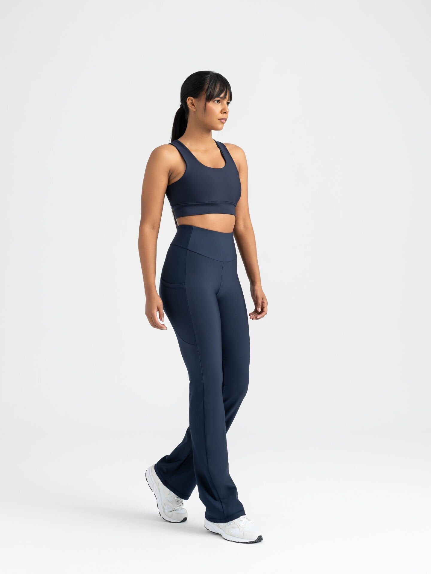 435 Pocket Tube Leg Leggings Navy Blue Color