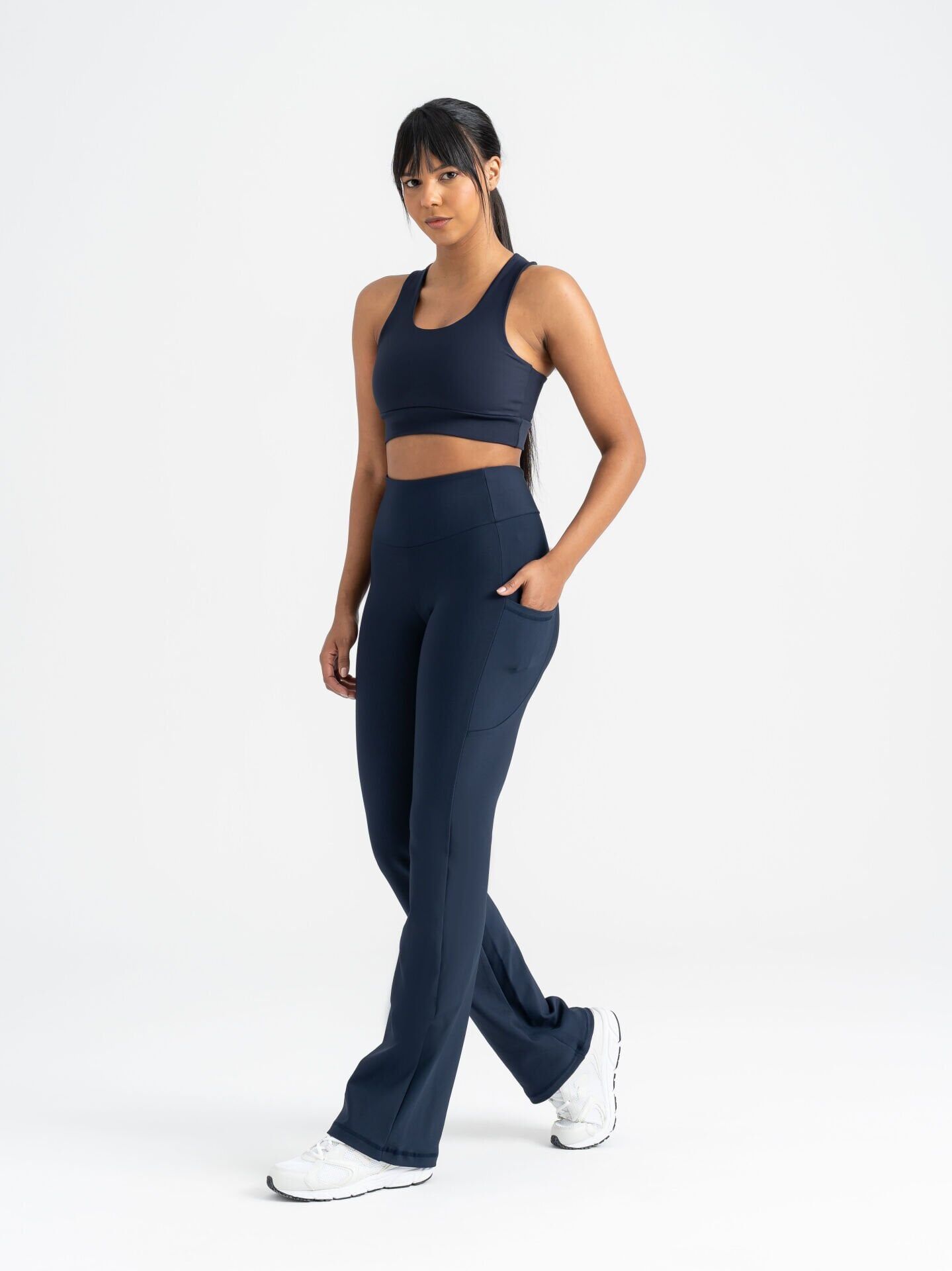 435 Pocket Tube Leg Leggings Navy Blue Color