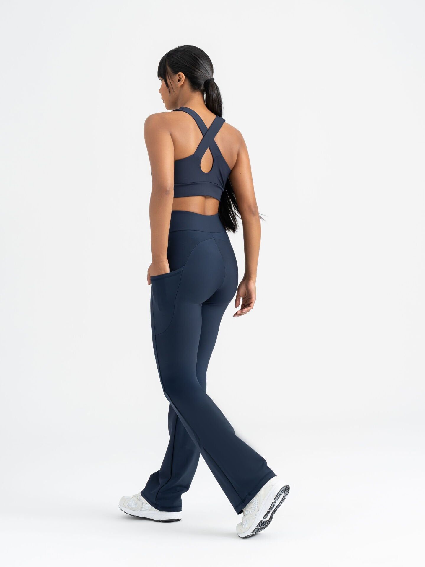 435 Pocket Tube Leg Leggings Navy Blue Color