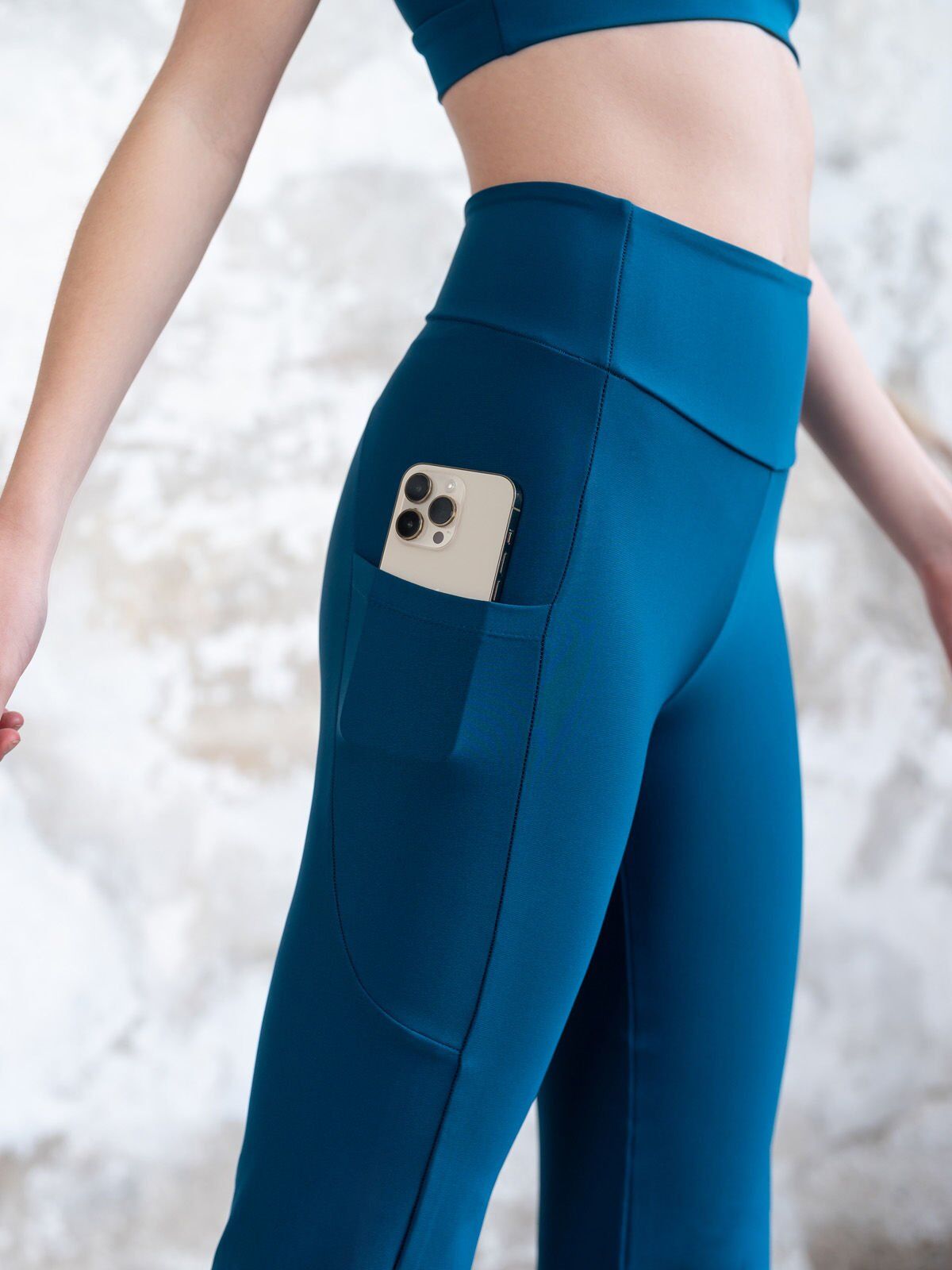 437 Pocket Tube Leg Leggings Petruliım Blue