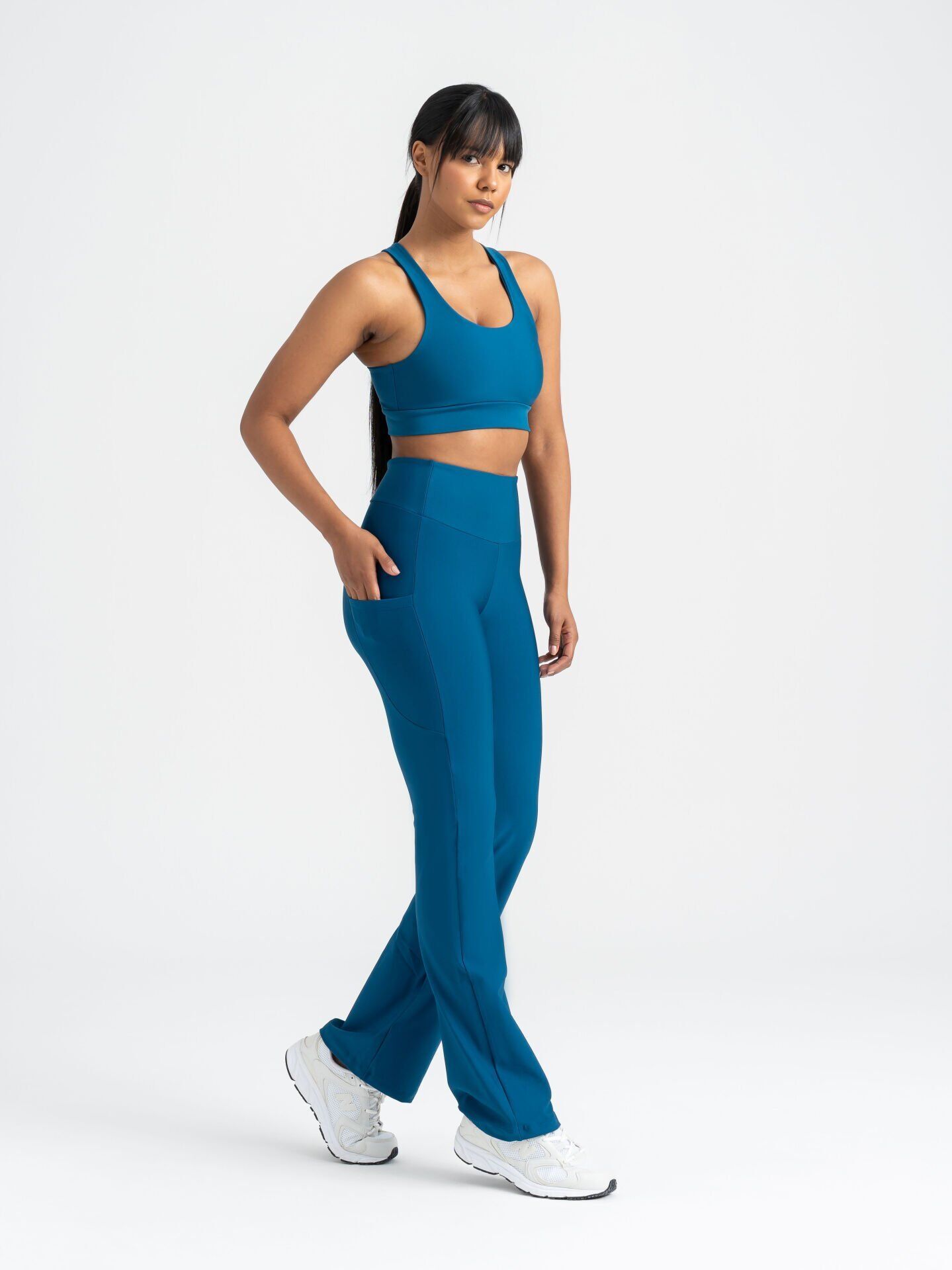 437 Pocket Tube Leg Leggings Petruliım Blue