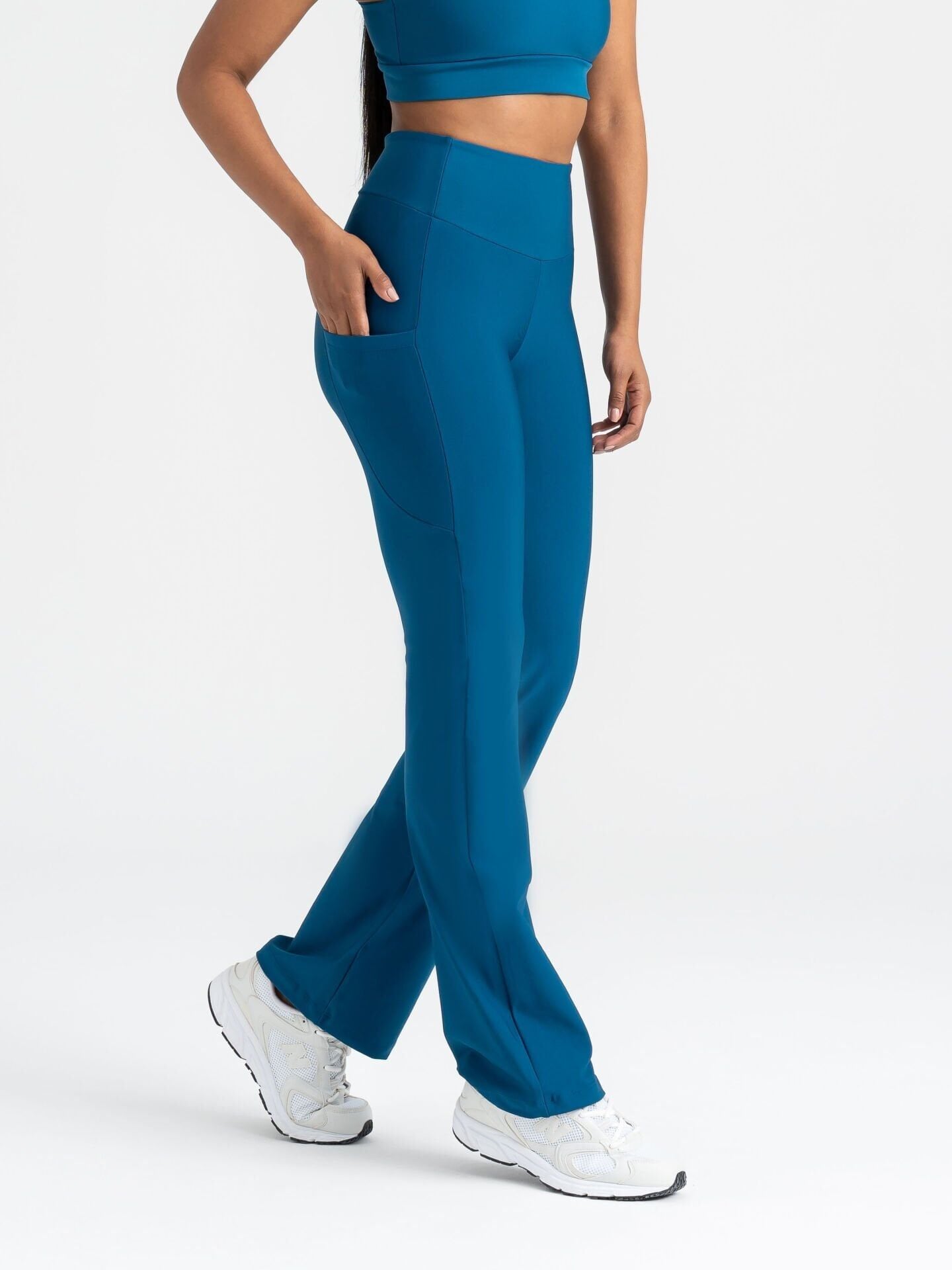 437 Pocket Tube Leg Leggings Petruliım Blue