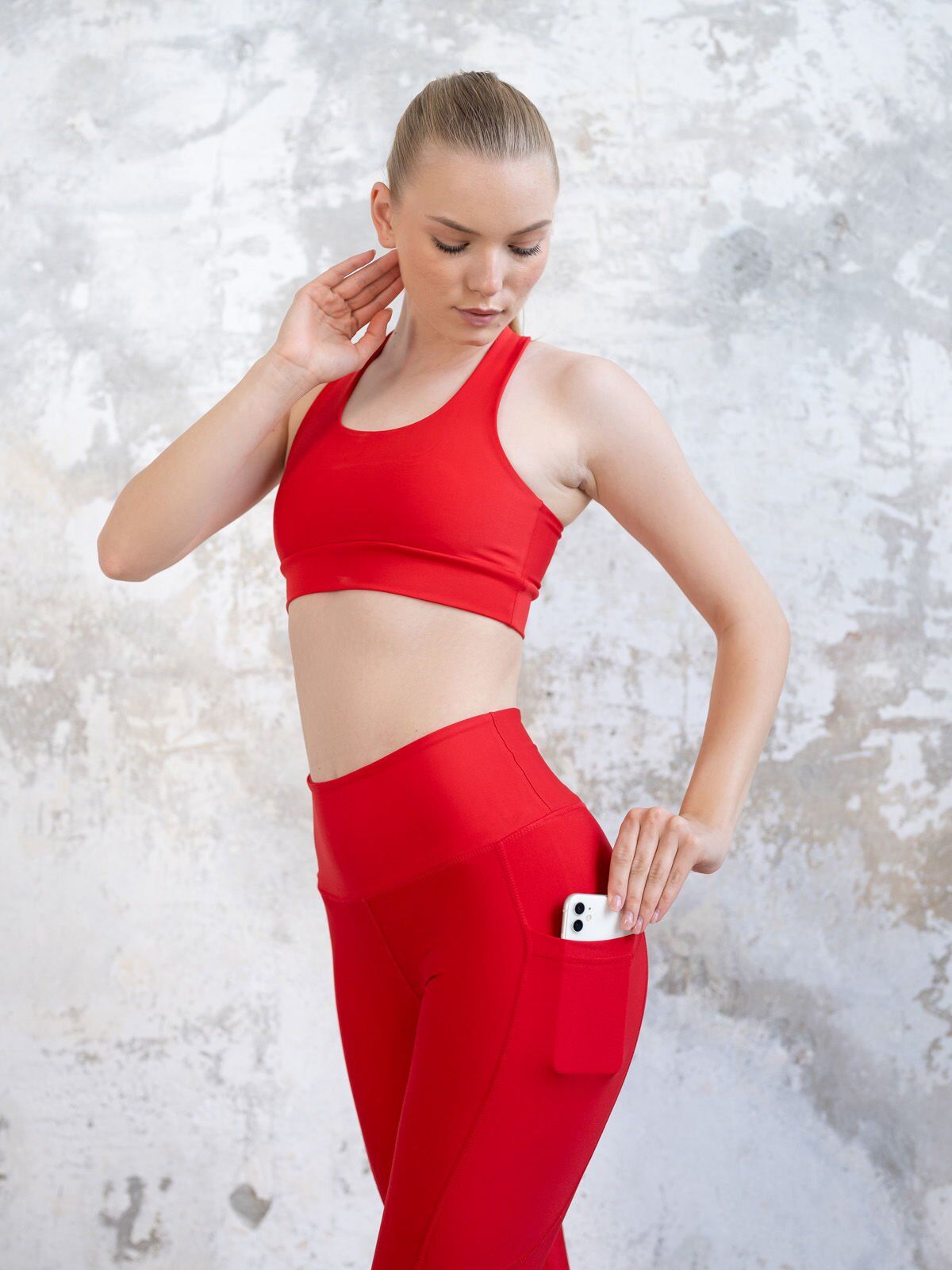 780 Pocket Leggings Red Color