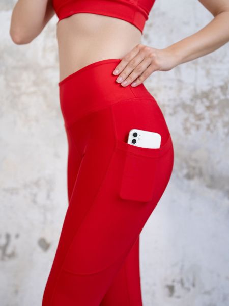 780 Pocket Leggings Red Color
