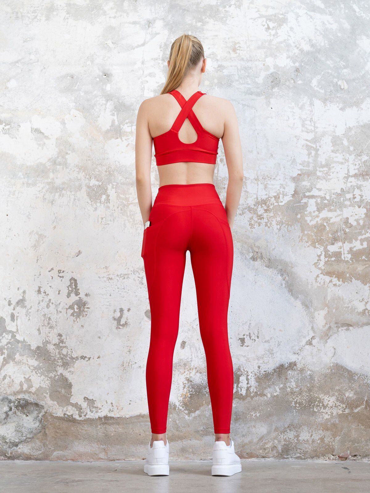 780 Pocket Leggings Red Color