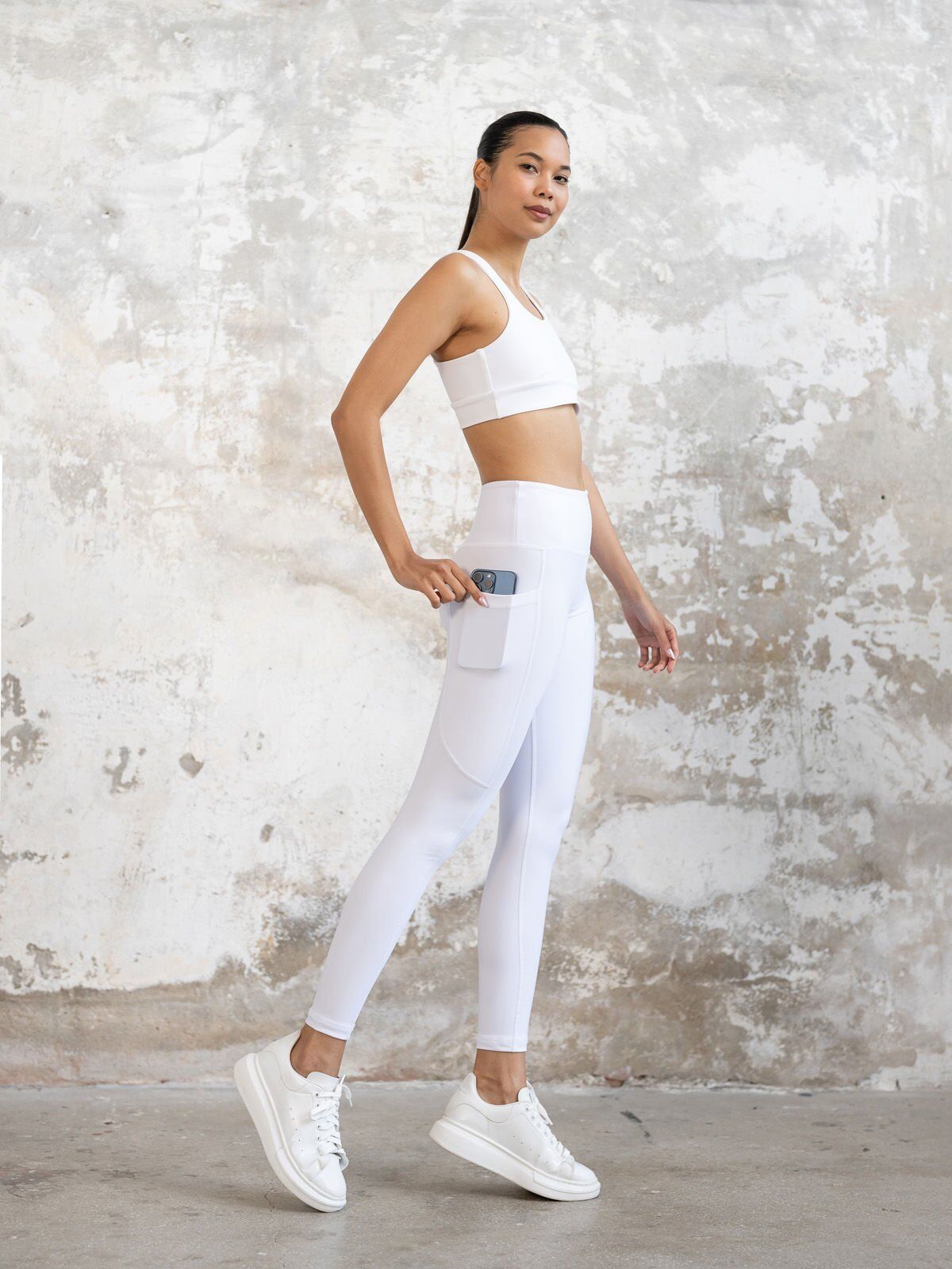 782 Pocket Leggings  White Color