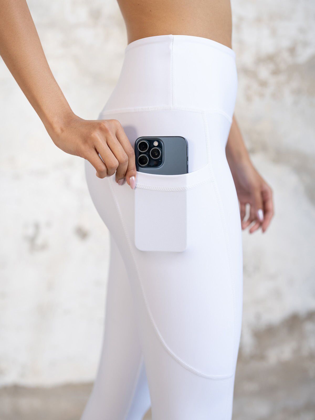 782 Pocket Leggings  White Color