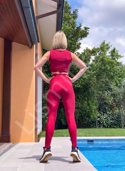 784 Pocket Leggings Bordo Color
