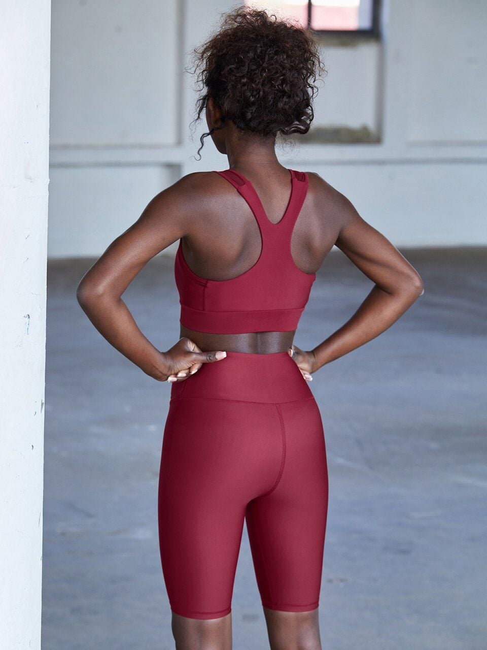 202 Tulle Detailed  Spor Bra Bordo Color