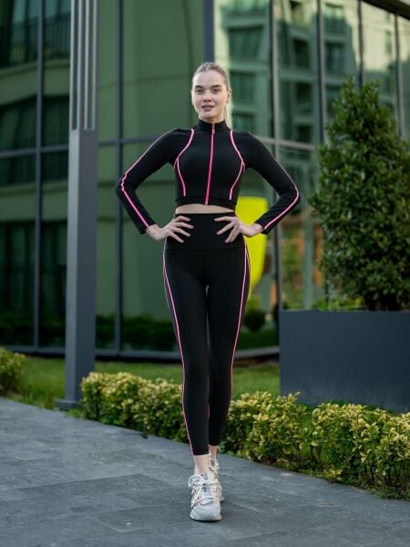 366 Menton Leggings Neon Pink Line