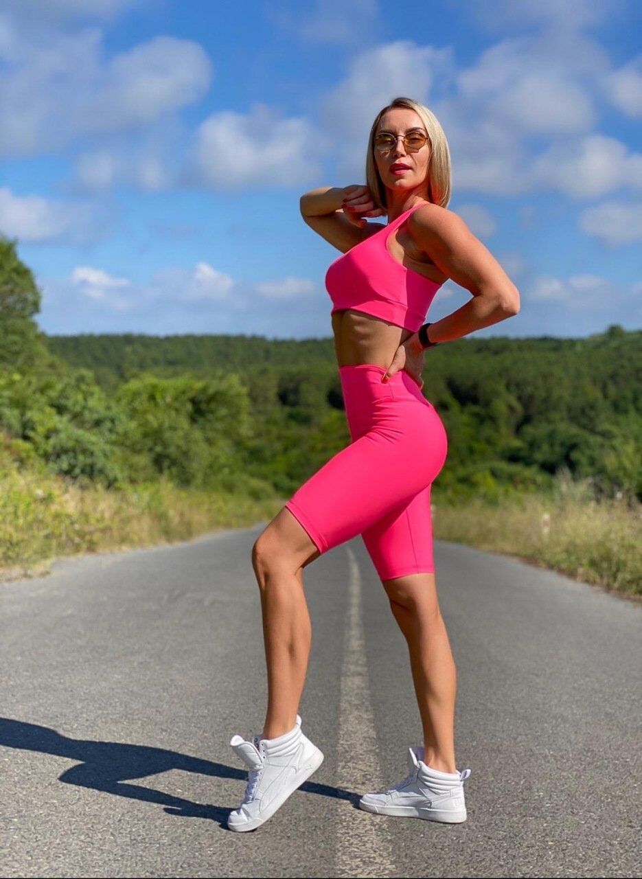 999 Biker Leggings Neon Pink