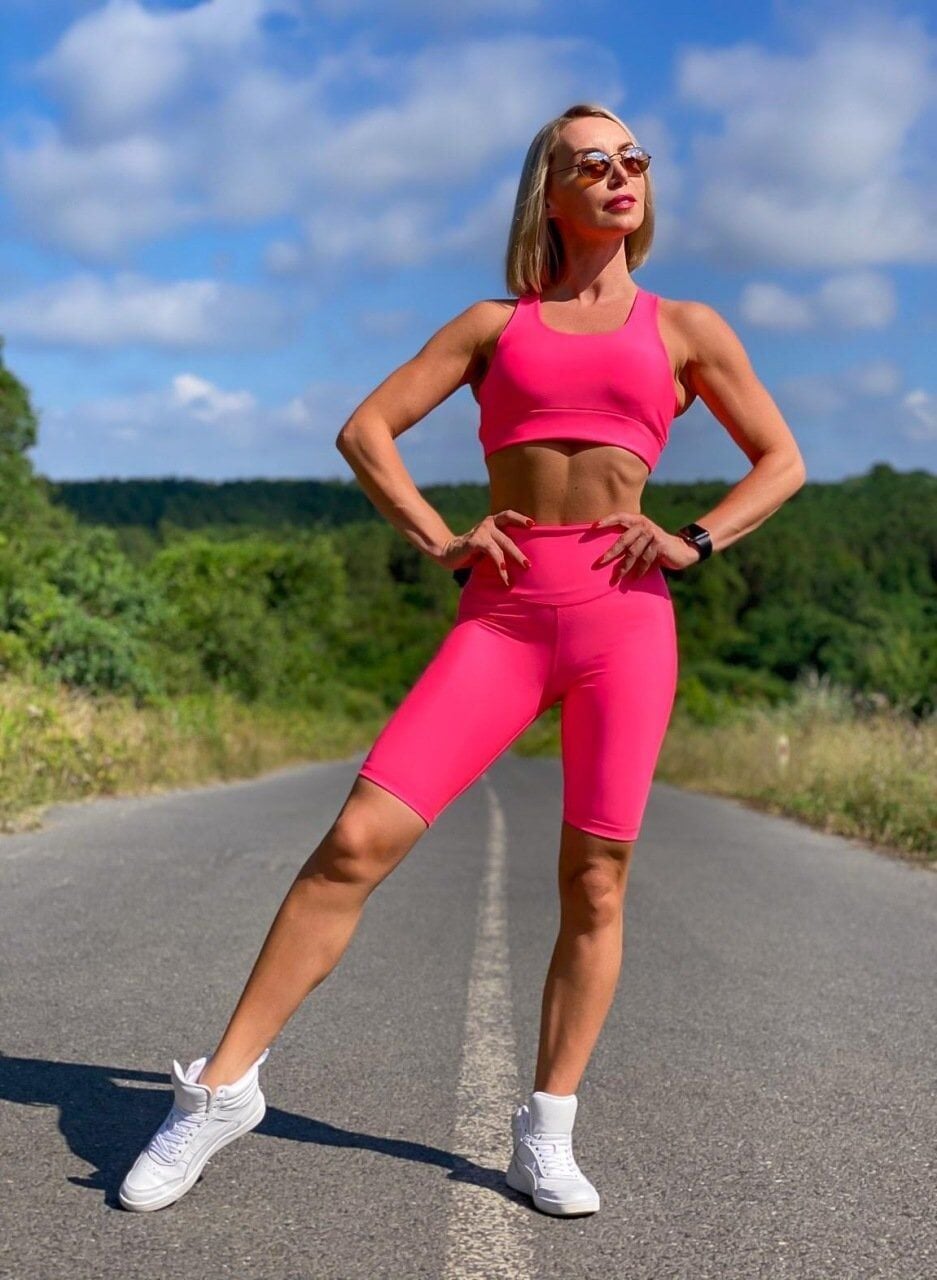 999 Biker Leggings Neon Pink
