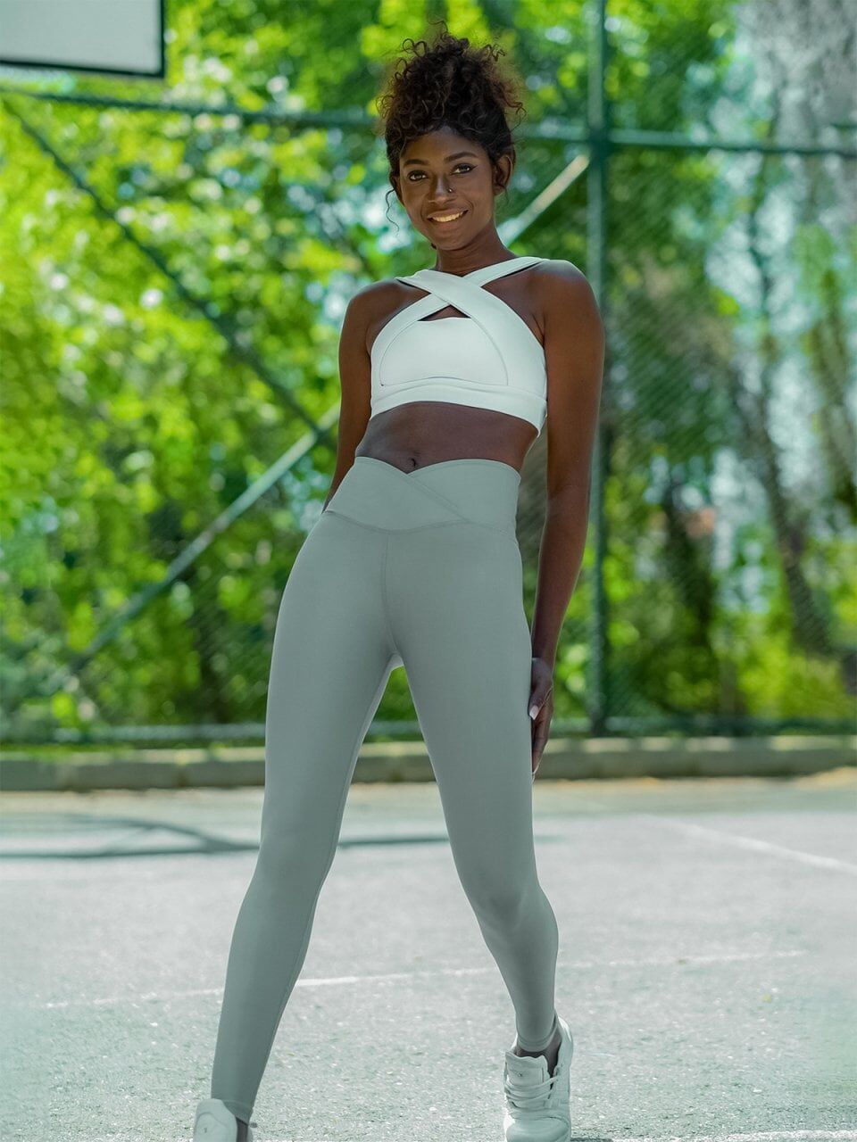 1098 We Waist Leggings Water Green