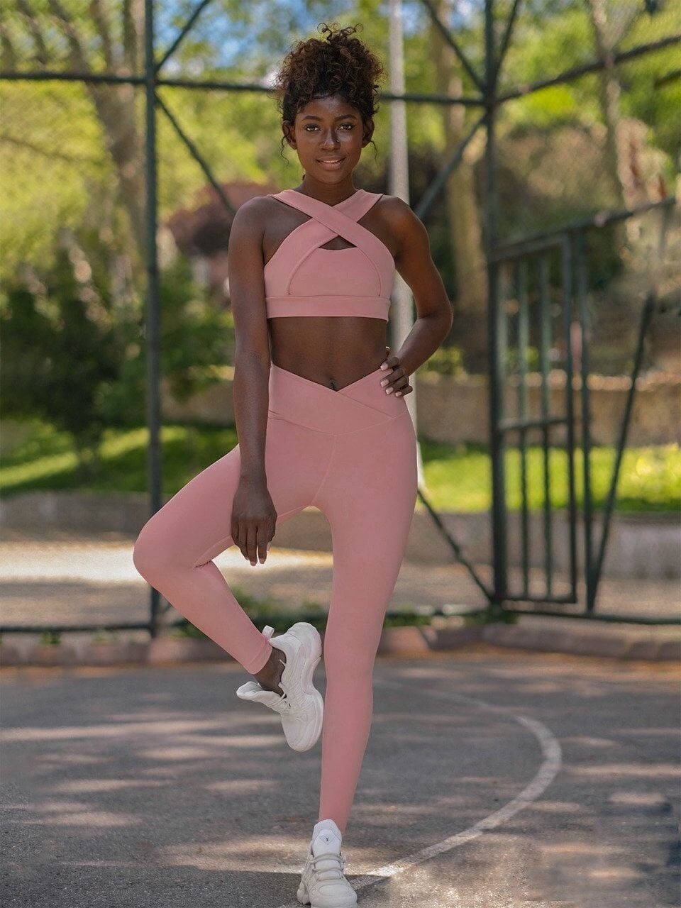 1099 We Waist Leggings Rose Color
