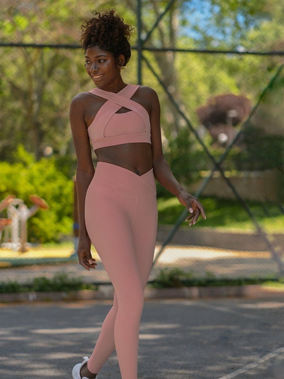 1099 We Waist Leggings Rose Color