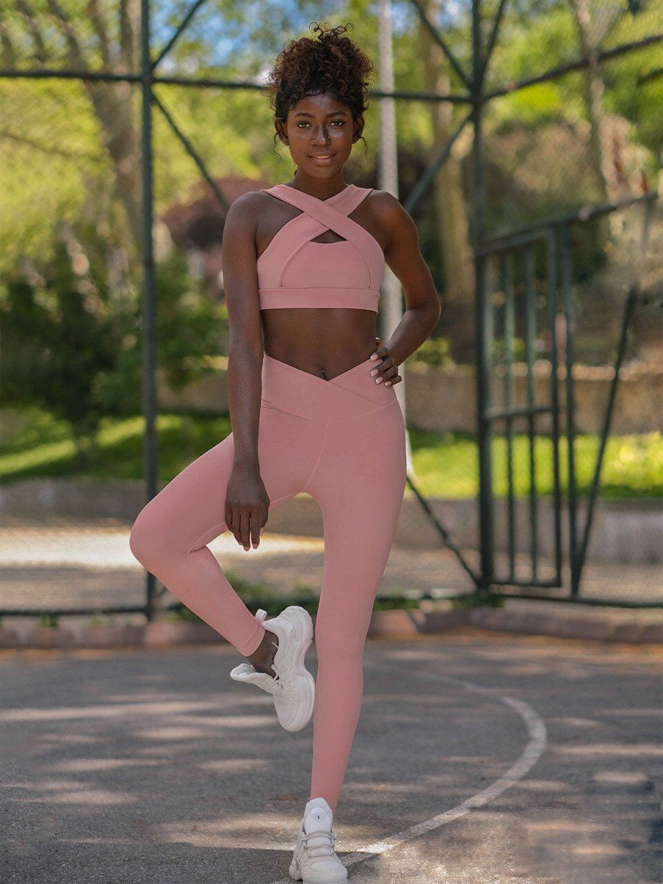 207 Decolette Spor Bra  Rose Color