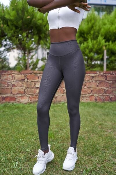 934 Leather Look Leggings Antrasit Color