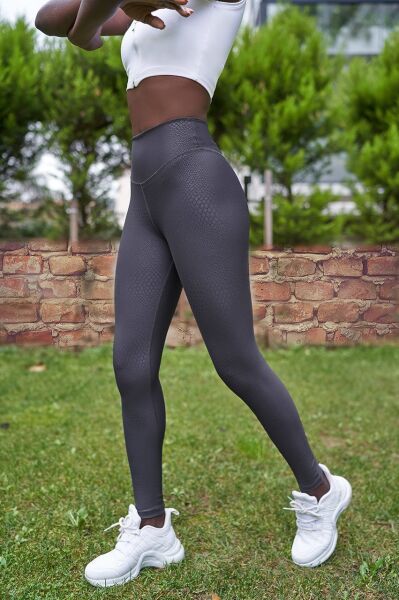934 Leather Look Leggings Antrasit Color